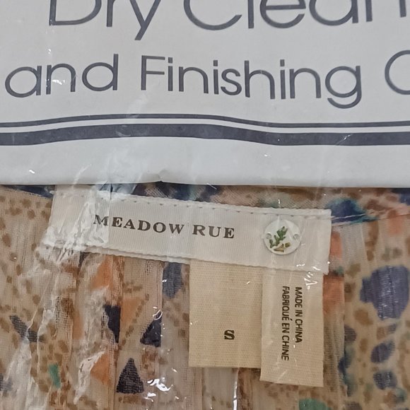 Anthropologie Meadow Rue Silk Crochet Flower Boho Blouse - Picture 8 of 8